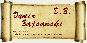 Damir Bajšanski vizit kartica